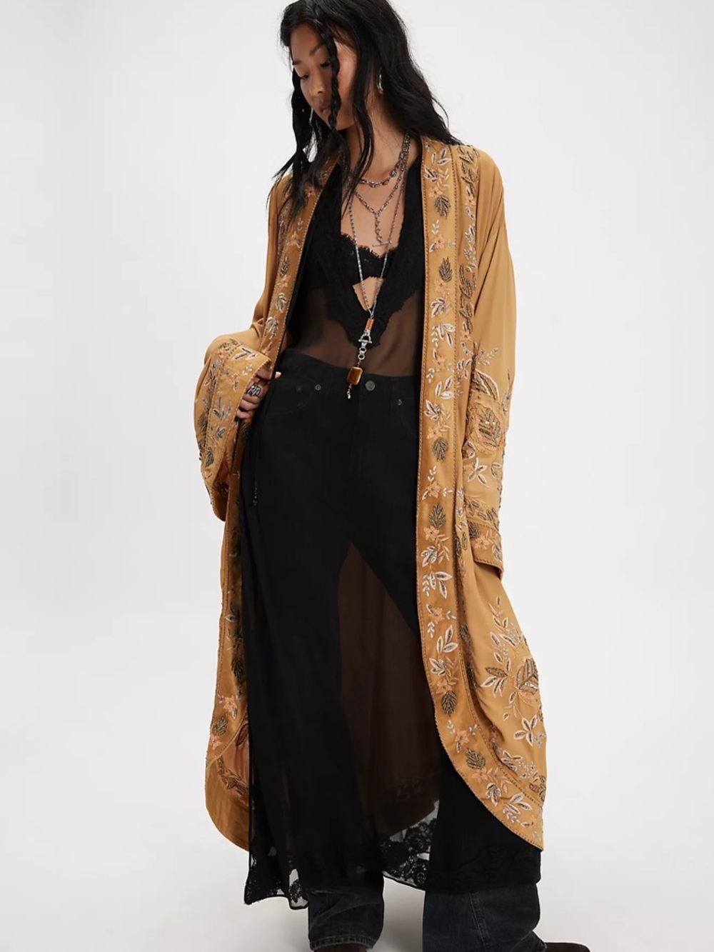 $328! Sold Out! Free People Star Daze Duster Large NEW